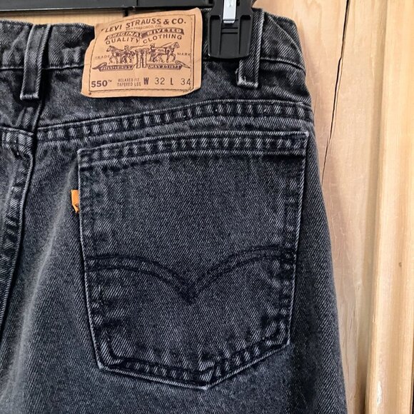 Levi's Other - LEVI'S 550 Mens VTG 90s Orange Tab USA Relaxed Tapered Jeans 30x33* Black AN EXC
